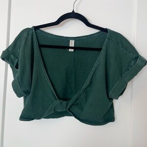 Anthropologie Daily Practice Twist Crop Top